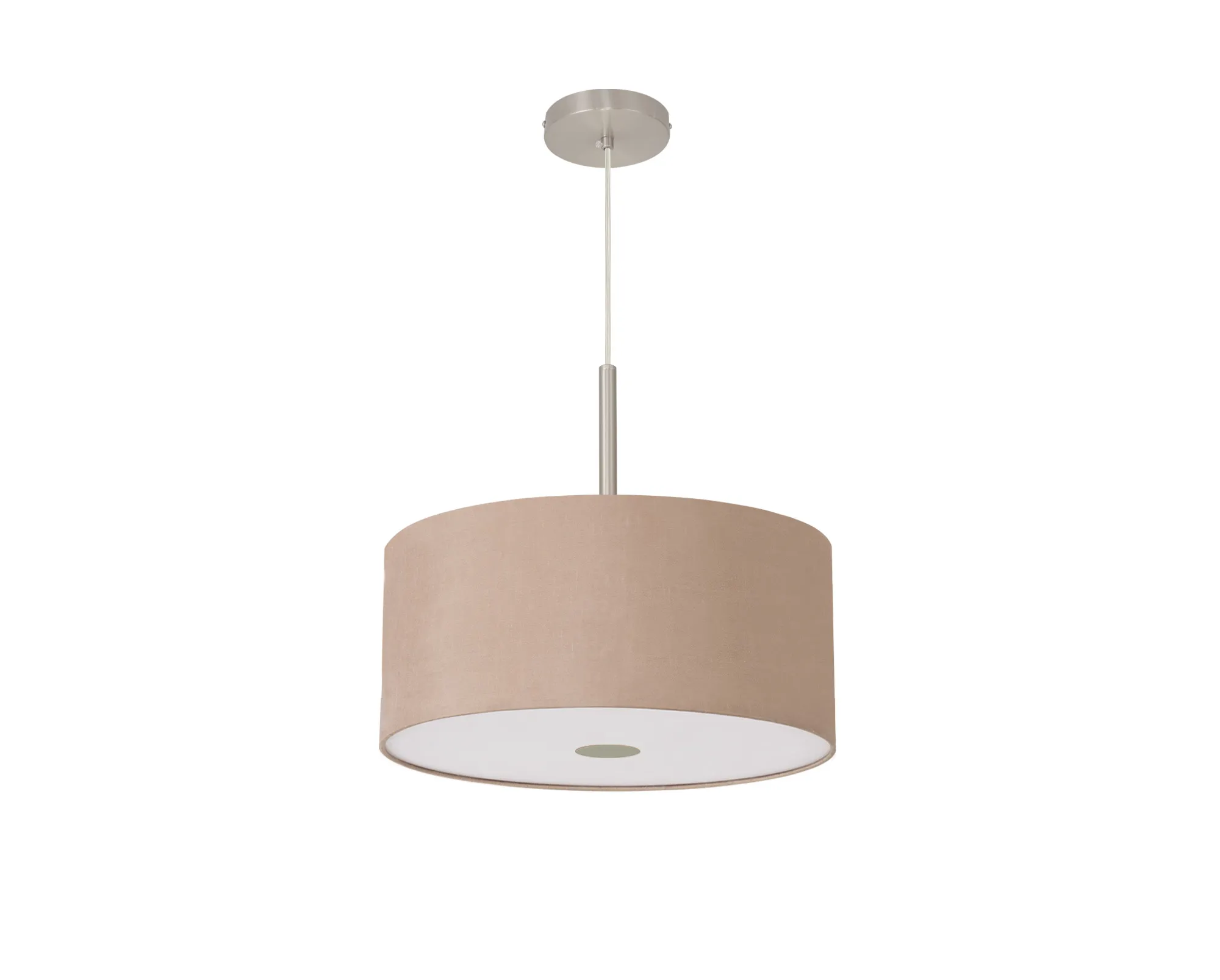 Baymont 40cm Pendant 1 Light Satin Nickel, Antique Gold/Ruby, Frosted Diffuser DK0300  Deco Baymont SN AG